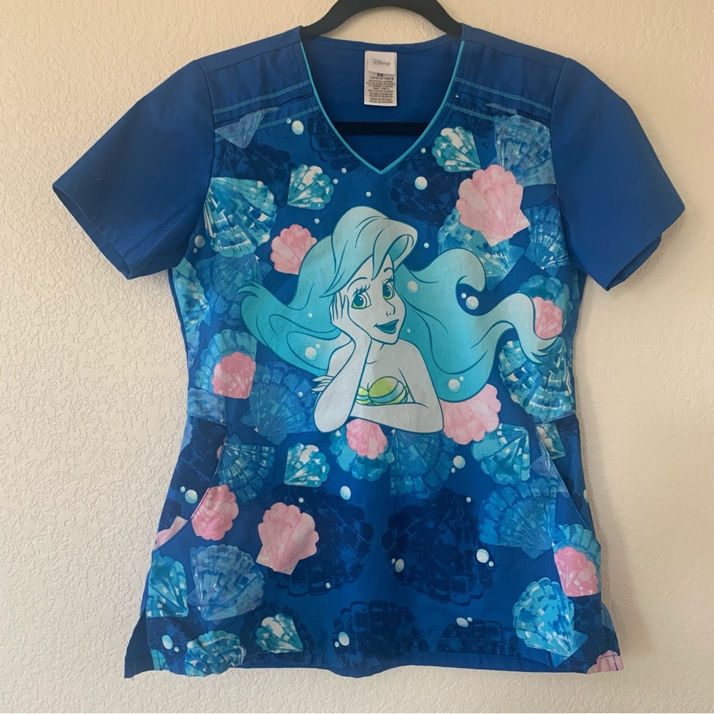 Disney The Little Mermaid Scrub Top